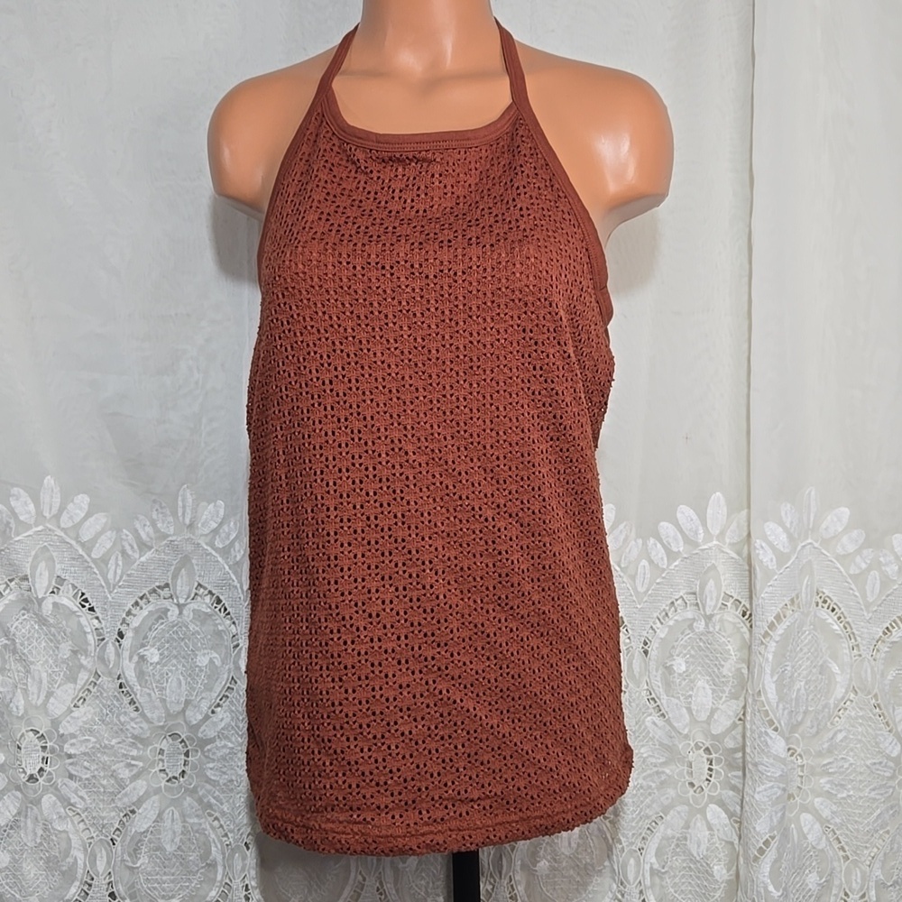 GAP Brown Halter Shirt/Top sz Large Tall